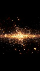 Naklejka premium Gold Sparkler Firework Text with Presidents Day Caption on Black. Animated Holiday Banner. Seamless Loop.