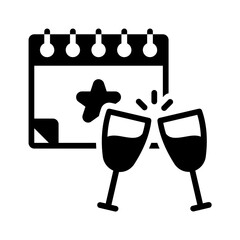 Vector solid black icon for Corporate event