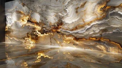 Obraz premium Distinctive Surface of Organic Stone Marble Onyx Granite