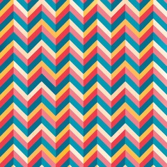 Seamless pattern of abstract halftone zigzags and chevrons, creating a sense of energy and movement in your gift wrap design, Generative AI