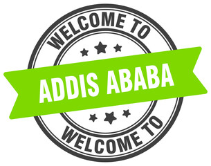 Welcome to Addis Ababa stamp. Addis Ababa round sign