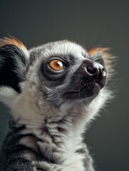 Naklejka premium Funny portrait of an animal taken in the studio on a dark background. Amazing animal