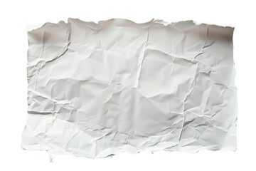 Crumpled White Paper Texture Isolated