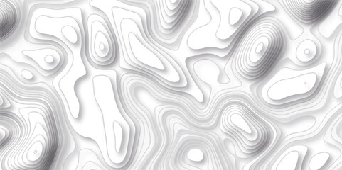 Abstract pattern with lines. Abstract sea map geographic contour map and topographic contours map background. Abstract white pattern topography vector background. Topographic line map background.