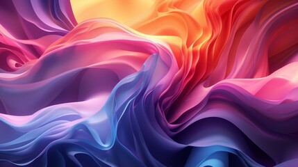 Obraz premium Gradient Art Abstract Beauty: A 3D illustration depicting the abstract beauty of gradient art