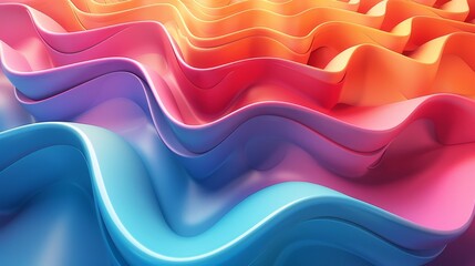 Obraz premium Gradient Patterns Modern Art: A 3D illustration representing modern art using gradient patterns