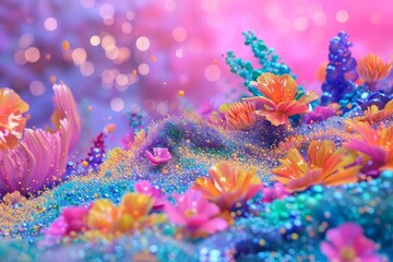 A colorful flower garden with many different types of flowers