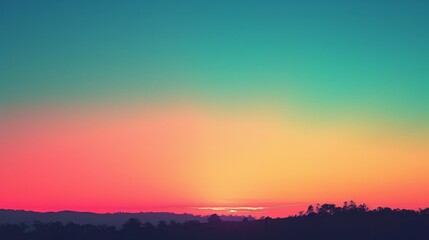 Obraz premium Sky Gradients Nature: A photo capturing the gradient of colors in the sky against a backdrop of natural elements