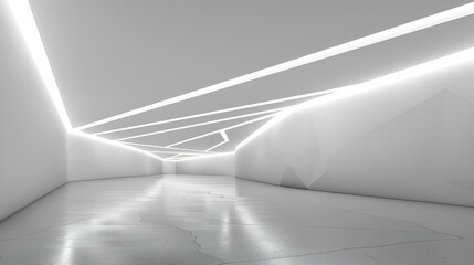 Futuristic design concrete space corridor Created using generative AI techniquesgenerative ai
