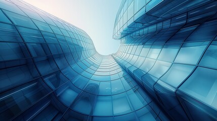 Urban Gradients Modern Architecture: An illustration highlighting gradients in modern urban architecture