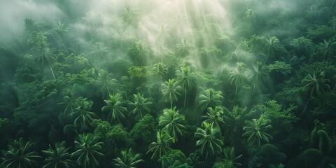 Breath-taking Aerial Photograph of the Jungle. Atmospheric Wilderness Photo. Nature Background. ÐÐ²Ñ‚Ð¾Ñ€: RocknRoller Studios