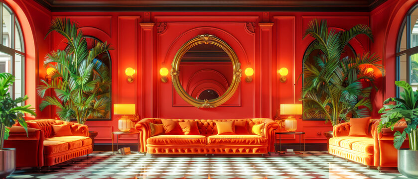 Art deco poster of a 1920s themed cannabis lounge elegant lines