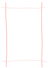 ピンクの手描きラインの格子フレーム