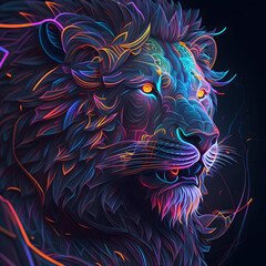 Floral ornament with a peacock and a swirl design, a majestic lion illustration, or a fire-breathing dragon head in a vintage night scene are all design elements you might find in vector art, Ai