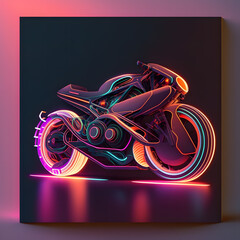 Abstract colorful background with glowing lines, perfect for design projects, Cyberpunk Art, generative AI.
