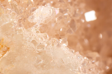 Brilliant Precious stones. Mineral crystals in the natural environment. Texture of precious and semiprecious stones. Seamless background of colored shiny surface of precious stones. Argonium white.