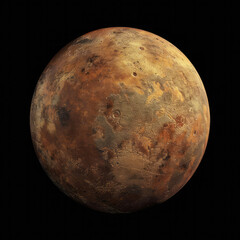 Fototapeta premium Desert Planet with Rocky Terrain in Space