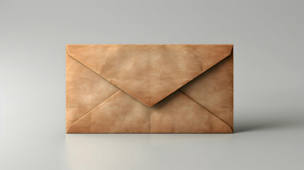 Classic Envelope Isolated on White Background for Business Communication   Perfect for Office and Marketing Themes   Photo Realistic Stock Image