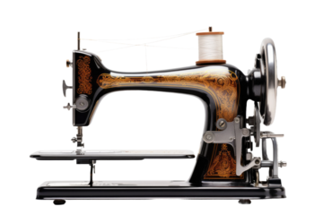 Stitching Dreams: A Tale of Thread and Needle on White or PNG Transparent Background.