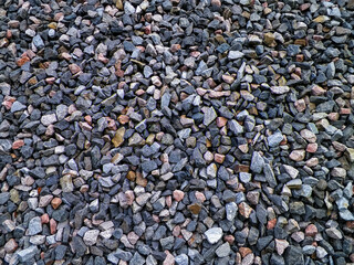 Close up of small stones as nature background.