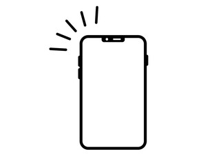 シンプルで使いやすい集中線のあるスマホのフレーム素材