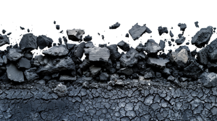 asphalt isolated on transparent background 