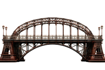 Obraz premium Illuminated Pathway: A Bridge Alight With Hope on White or PNG Transparent Background.