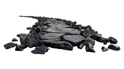 asphalt isolated on transparent background 