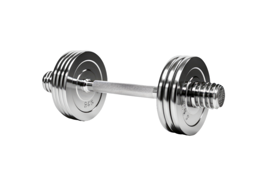 Twin Titans: A Duet of Dumbbells on White or PNG Transparent Background.
