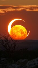 Obraz premium The Solar Eclipse Phenomenon
