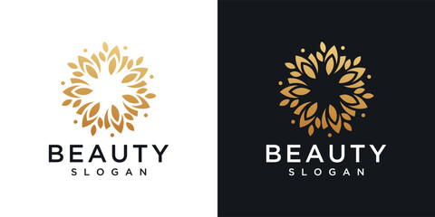 Luxury flower logo design concept, flower logo template	