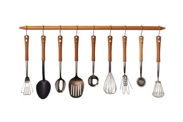 Dance of the Kitchen Tools on White or PNG Transparent Background.
