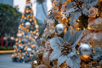 close up shot of Dior Christmas tree.