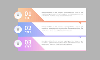 Modern style infographic with business timeline template for introducing steps