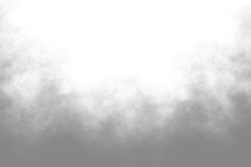 Dark gray smoke on transparent background