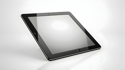 Photo realistic modern tablet isolated on white background for tech office or remote work   technology business productivity concept in cartoon style