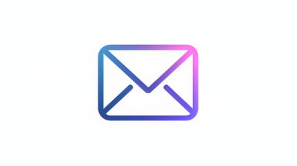 A simple envelope icon with linear lines, representing a messaging or email app, app linear icons