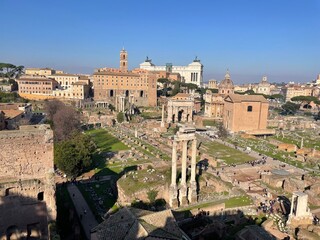 The Roman Forum ruins of  Rome. Lazio. Italy. 2024
