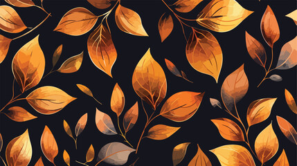 Pattern of branch and leaf icon style vector design