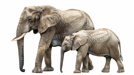 Obraz premium Maternal Bond Between Elephant and Calf