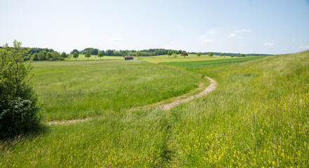 rural landscape upper bavaria. view from Backerbichl hill near Andechs