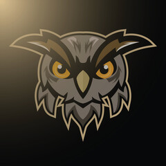Vector illustration of an owl for an esports logo