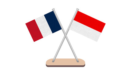 France Indonesia Flag