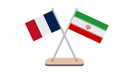 France Iran Flag