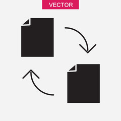 Transfer files icon.  Data exchange flat trendy style illustration for web and app on white background..eps