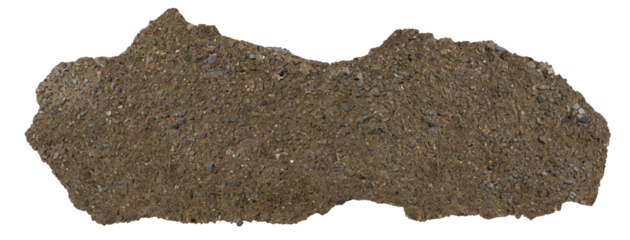 Tar piece isolated - Asphalt for road construction - Bitumen Panorama PNG
