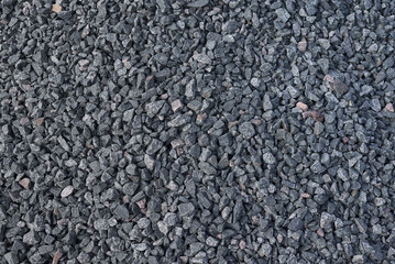 Close Up of a Pile of Black Gravel