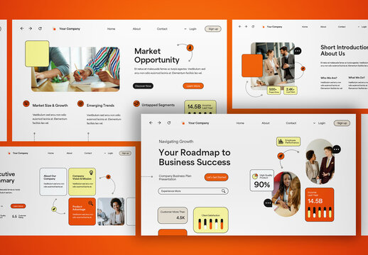 White Modern Business Plan Power Point