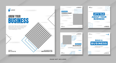 Digital marketing for social media post or square banner template