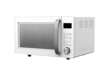 The Whimsical White Wonder: A Modern Kitchen Appliance Tale on White or PNG Transparent Background.